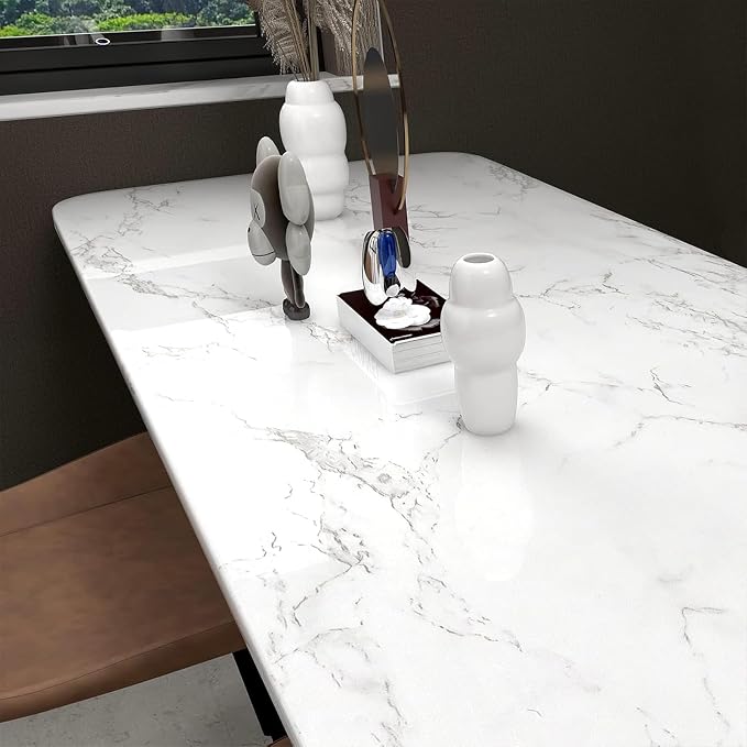 practicalWs Marble Contact Paper Peel and Stick, 15.7inch×118.1inch White Gray - Image 7