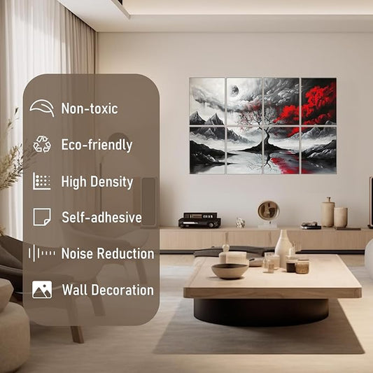 FurnoFlexArt Acoustic Panels Tiles Decorative Room Sound Proof Foam Absorbing - Image 2