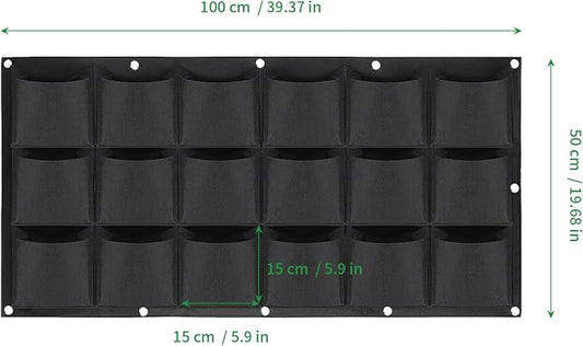ZOENHOU 2 Pack Total 36 Roomy Pockets Horizontal Garden Planter, Waterproof - Image 2