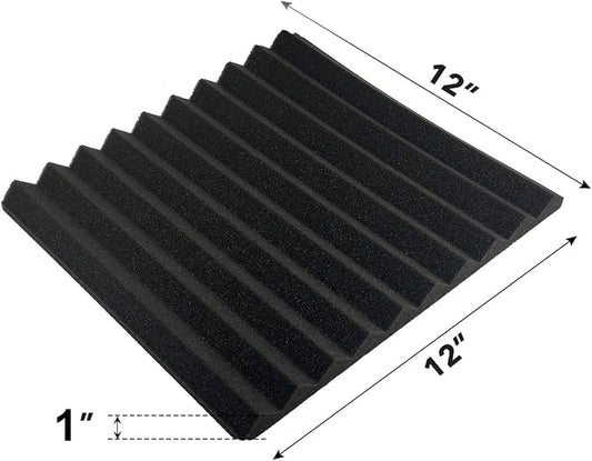 JBER Sound Proof Foam Panels Studio Acoustic Foam Panels, 48 Pack 1" X 12" X - Image 2