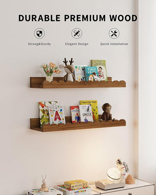 Shario Nursery Book Shelves, Floating Shelves - Image 2