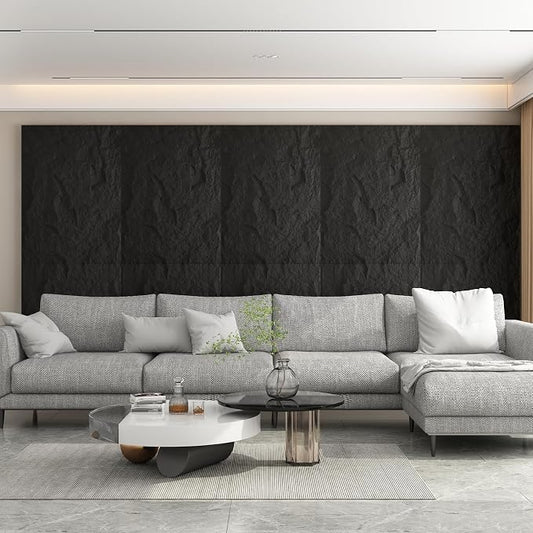 OUZUGIE 4 PCS Faux Stone Wall Panel 47.2’’ x 23.6’’ Interior Exterior Wall - Image 2