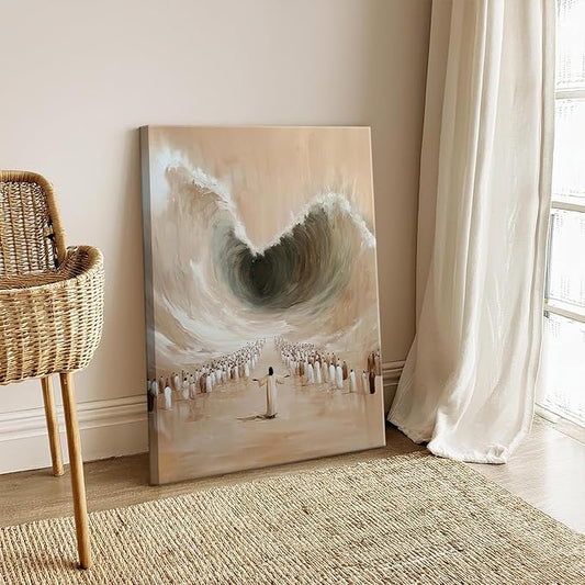 Moses Parting the Red Sea Canvas Wall Art Modern Christian Bible Stories Wall - Image 2