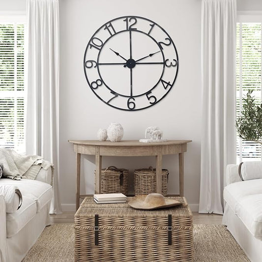 Large Wall Clock for Living Room Decor–48 Inch Silent Non-Ticking Modern - Image 2