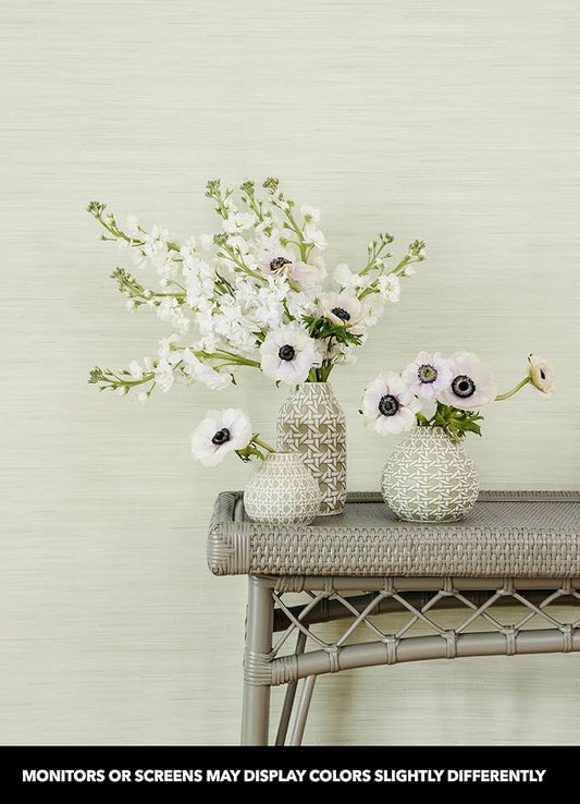 NuWallpaper x Society Social Green Classic Faux Grasscloth Peel & Stick - Image 2