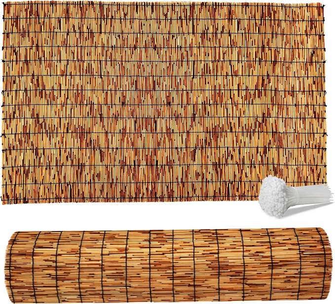 Natural Reed Fencing, Decorative Bamboo Fence Rolls Handwoven Friendly Sun Shade - Image 9