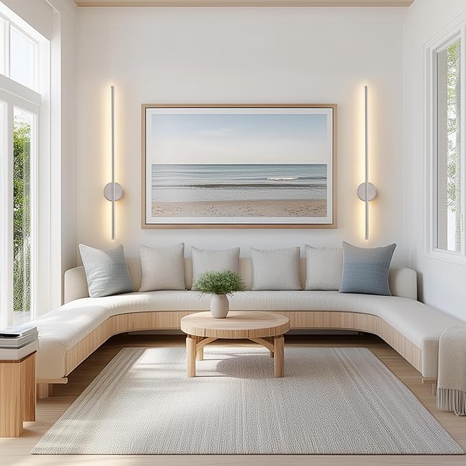 Battery Operated Modern Wall Sconces, Dimmable Wireless Wall Light Set of Two - Image 9