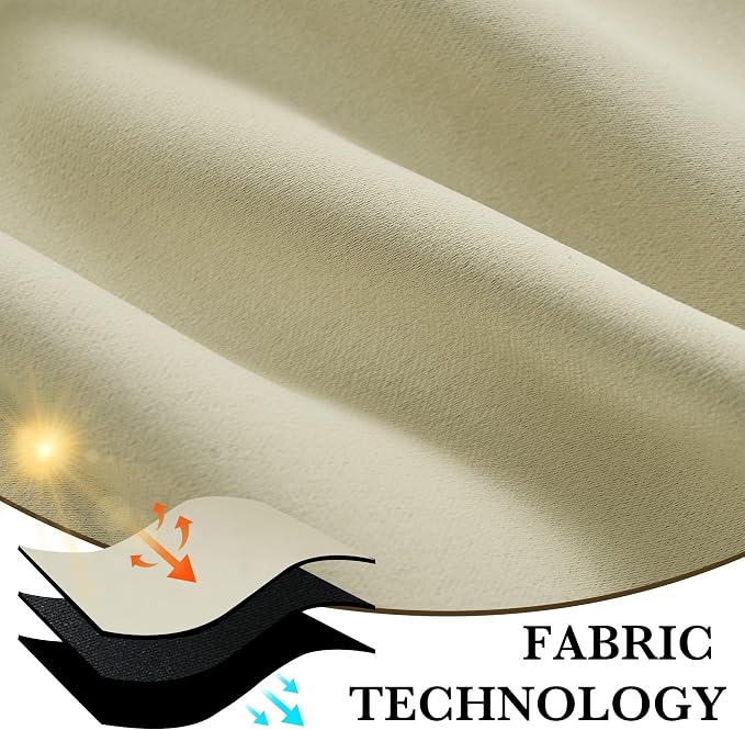 RYB HOME Bedroom Blackout Curtains 72 inches Long, 100% Blackout Thermal - Image 7