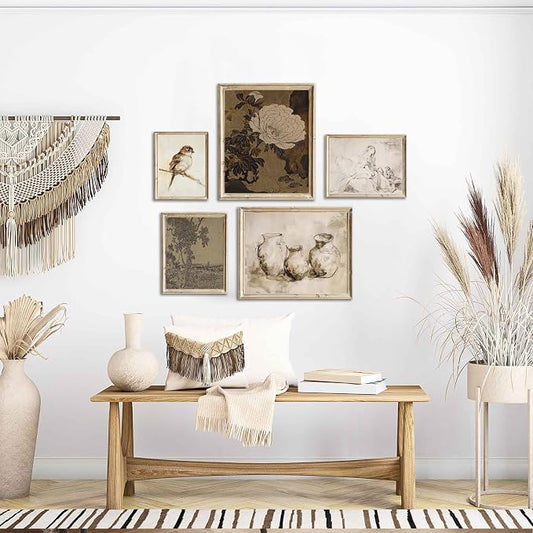 Vintage Rustic Wall Decor: Aesthetic Farmhouse Botanical Painting, Eclectic - Image 2