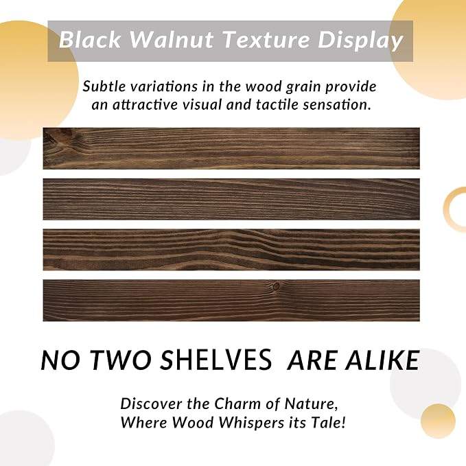Rusitc Floating Shelves 48 inch Long 8 "deep Set of 1, Heavy Duty Wood Wall - Image 7