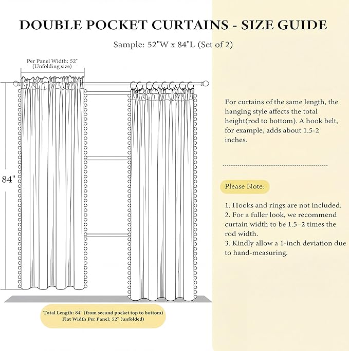 NICETOWN Ivory White Velvet Curtains 84" Long - Image 8