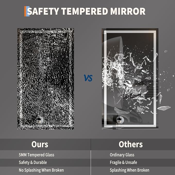 GarveeHome 50x28 LED Bathroom Mirror - Image 7