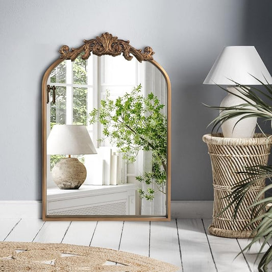 HQiJun Wall Mirror Window Decorative Traditional Vintage Ornate Baroque Mirrors - Image 2