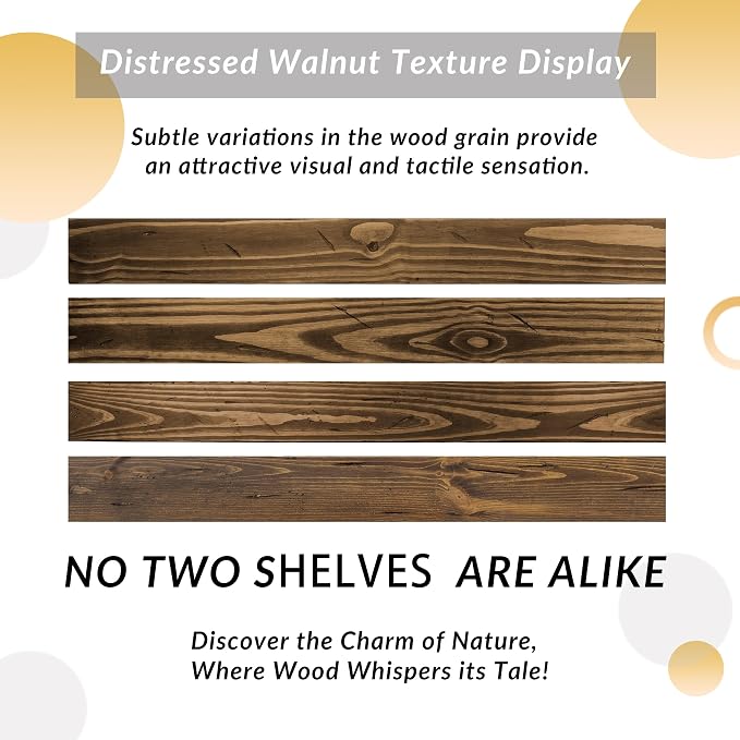 Floating Shelves 48 inch Long 8 "deep Set of 2, Heavy Duty Wood Wall Mounted - Image 8