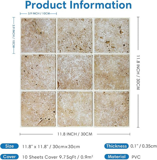 COMSTICKC Peel and Stick Faux Stone Wall Sticker Wall Panels, Not Real Stone - Image 2