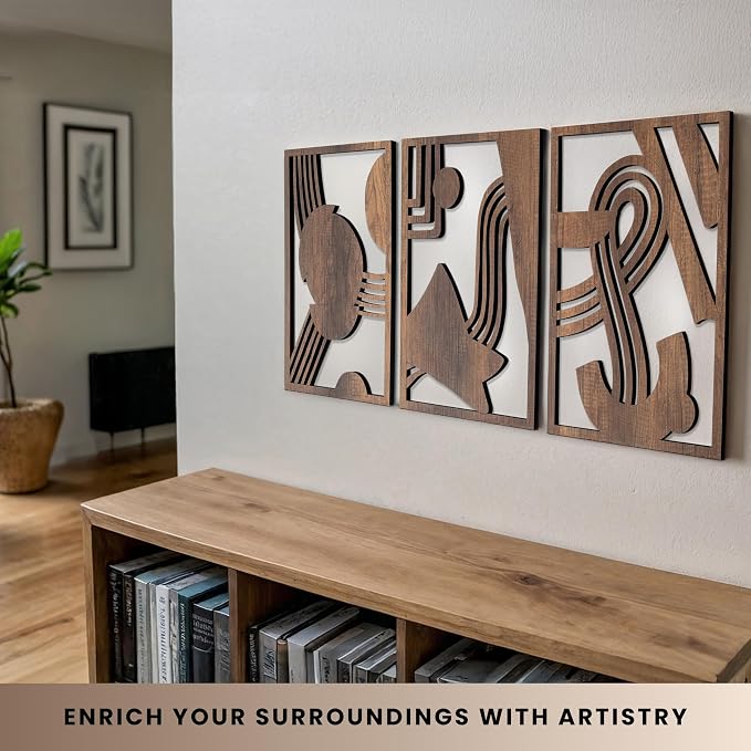 qmmp Modern Wooden Wall Sculptures - Image 8