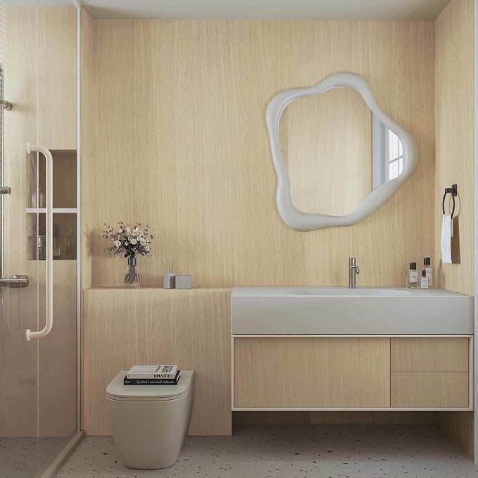 BOMENG Large White Oak Wood Contact Paper Peel and Stick Light Oak Wallpaper - Image 8