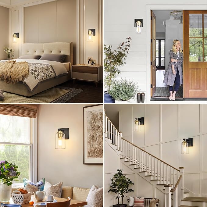 Set of 2 Wall Sconces for Bathroom, Modern Vanity Light Fixtures, Farmhouse - Image 8