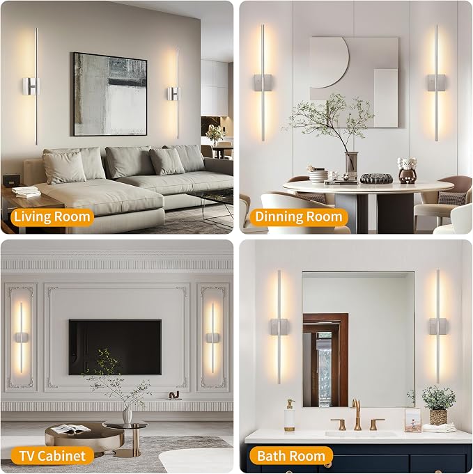 Morauroral Battery Operated Wall Sconces Set of 2, Dimmable Battery Wall Sconce - Image 9
