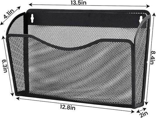Gawerk 6 Pack Wall File Organizer, Mesh Wall File Pocket Mail Organizer Hanging - Image 2