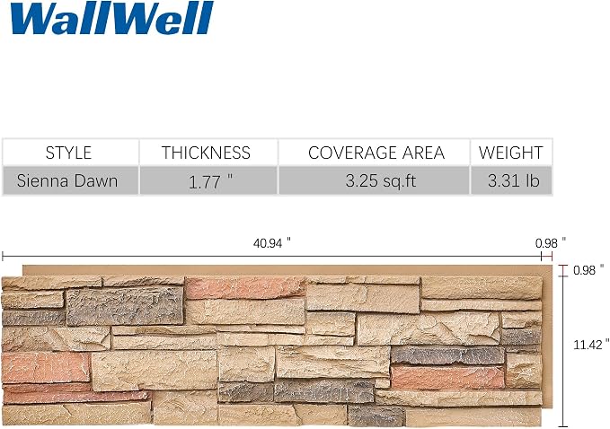 8-Pack Faux Stone Wall Panels PU Stone Veneer Siding, Mortarless Lightweight - Image 7