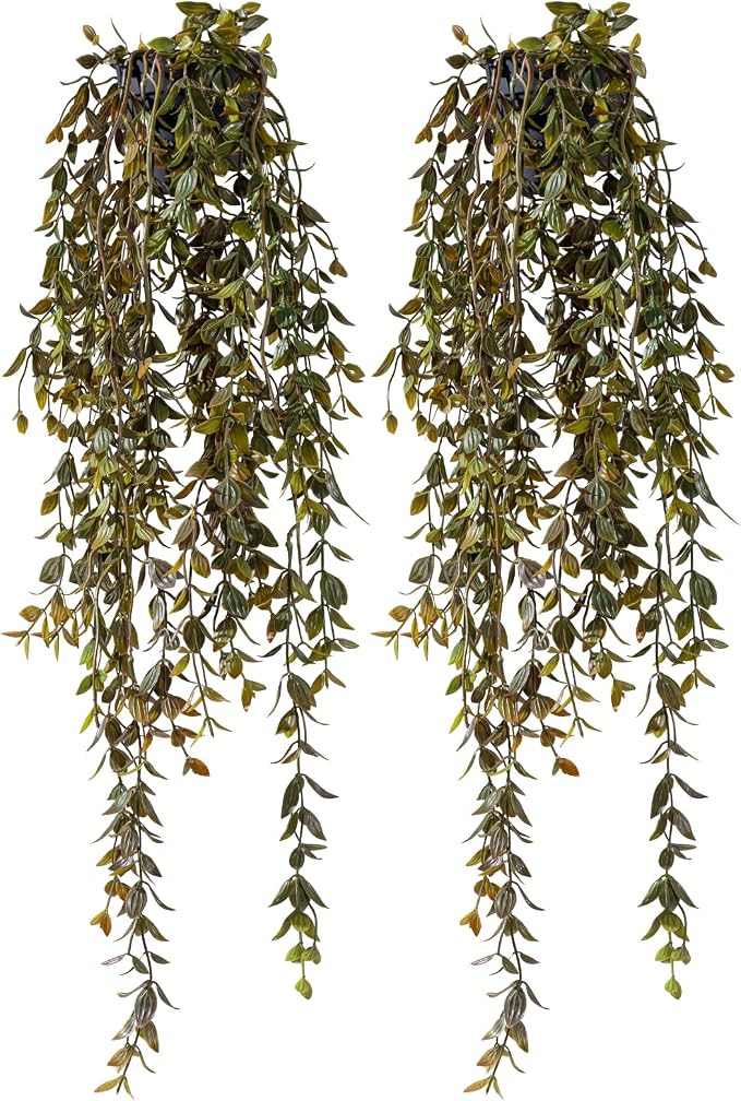 Artificial Hanging Plant 2 Pcs Faux Plant Ivy Vine Faux Eucalyptus Vines Fake - Image 9