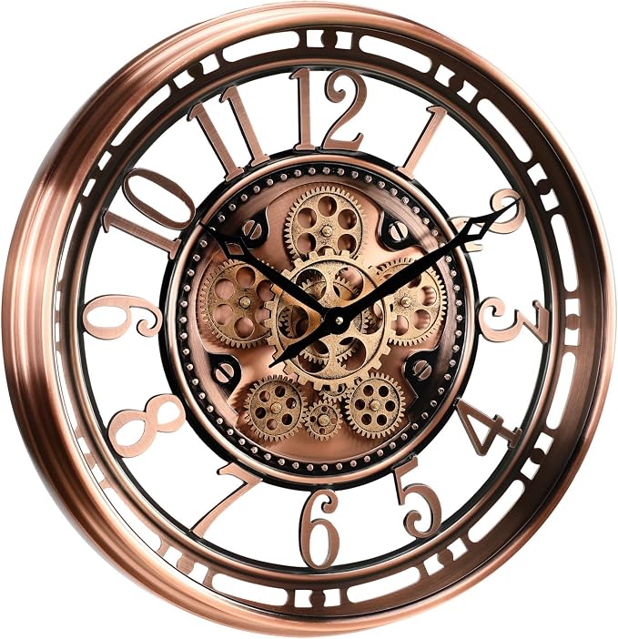 CLXEAST 21 Inch Moving Gear Wall Clock - Image 9