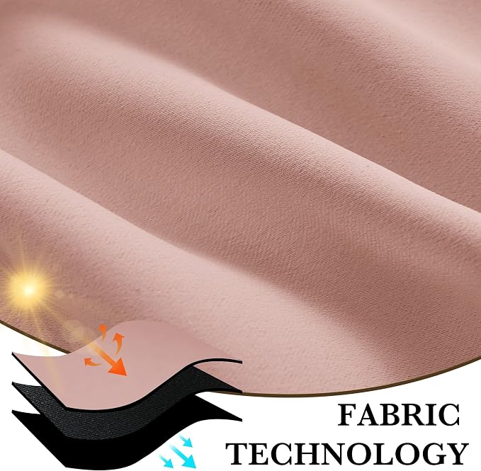 RYB HOME 100% Blackout Basement Curtains 36 inches Long, Heat & UV Blocking - Image 7