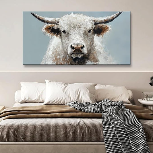 Suconvng Highland Cow Wall Art For Living Room Animal Canvas Art Wall Decor - Image 2