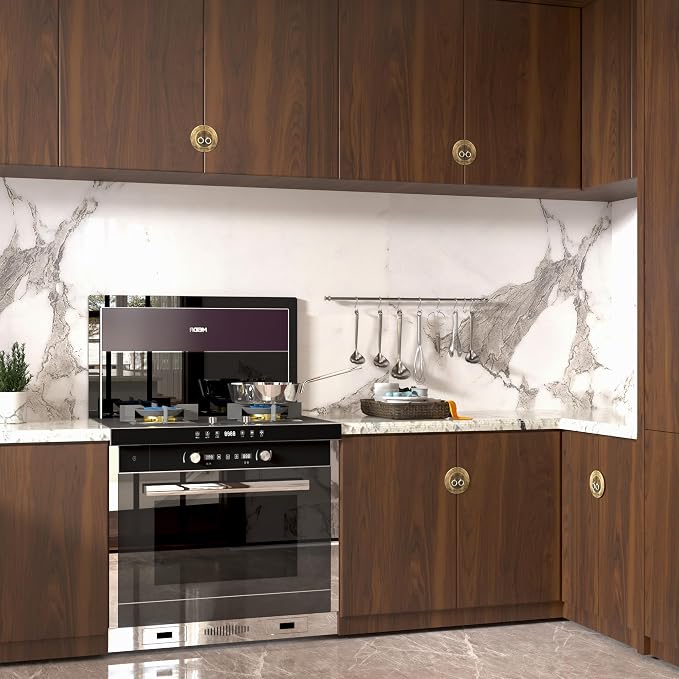 BOMENG Walnut Wood Contact Paper 16x197 inch Dark Brown Wood Wallpaper Peel and - Image 9