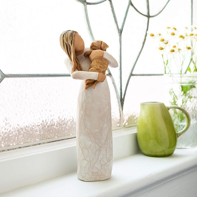 Willow Tree Adorable You (Golden Dog), A Joyful Friendship, Expresses Relationship with a Much-Loved Pet Dog, Sculpted Hand-Painted Figure