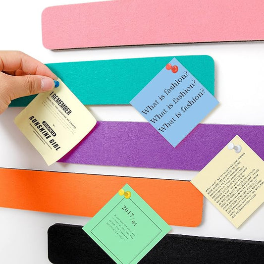 5 Pack Felt Pin Board Bar Strips Bulletin Board - Image 2
