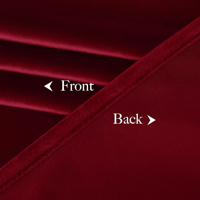 NICETOWN Christmas Red Velvet Curtains and Drapes 102 inches Long, Extra Long - Image 9