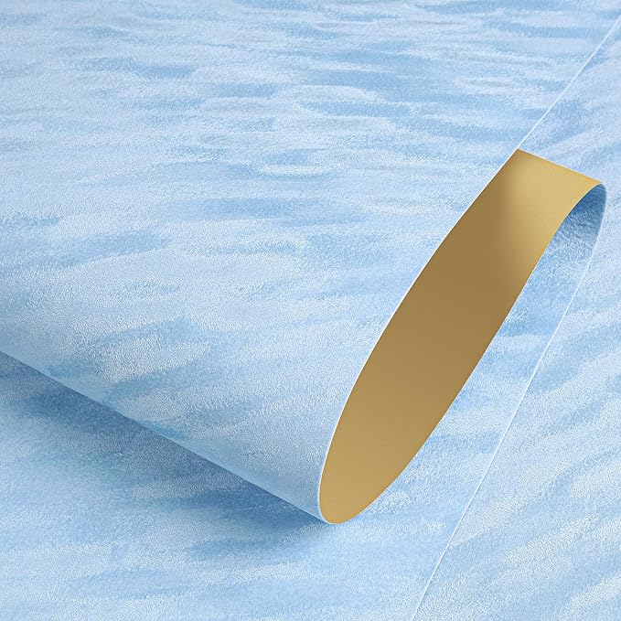 ReWallpaper 30in x 16.5ft Blue Textured Wallpaper Stick and Peel Crushed Velvet - Image 9