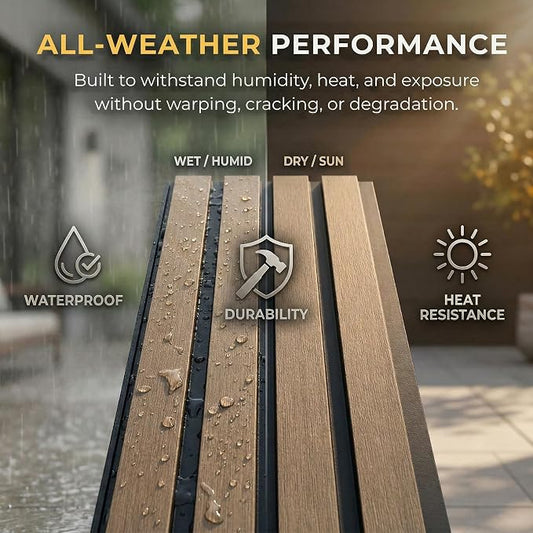 From Plain to Beautiful in Hours WPC Exterior Wall Slat Panels Waterproof - Image 2