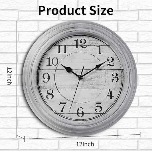 Wall Clock, 12 Inch Kitchen Decorative Wall Clock, Silent Wall Cocks Battery - Image 2