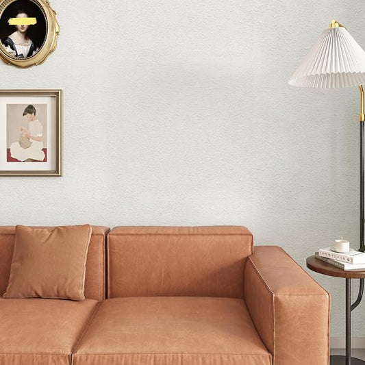 Livelynine White Textured Wallpaper Stick and Peel Modern 15.8x394 Self - Image 2