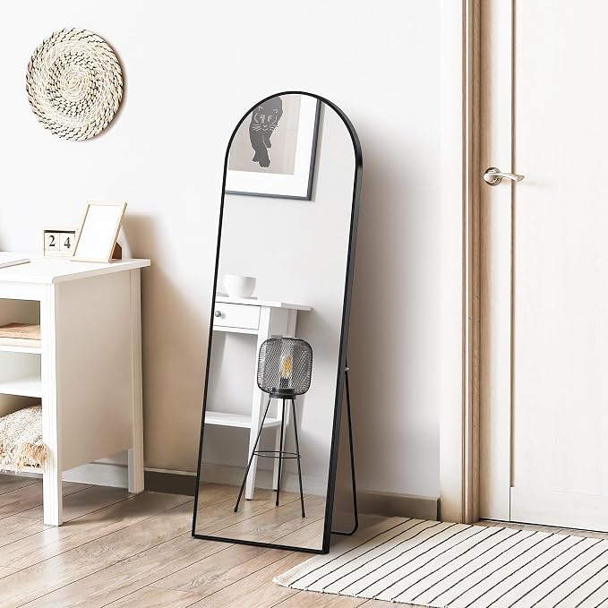 Sweetcrispy 59"x16" Arched Full Length Mirror, Leaning or Standing Full Body - Image 9