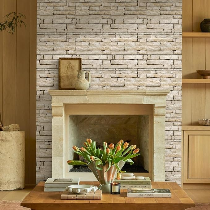 3D Peel and Stick Faux Stone Wall Panels 11.8" x 11.8" 10-Pack, Stone-Look Wall - Image 9