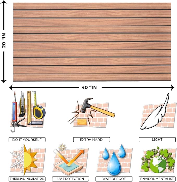 IZODEKOR 3D Wood Effect Wall Panels - Image 4