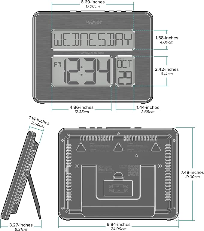 La Crosse Technology 513-1419C Atomic Digital Wall Clock - Image 7