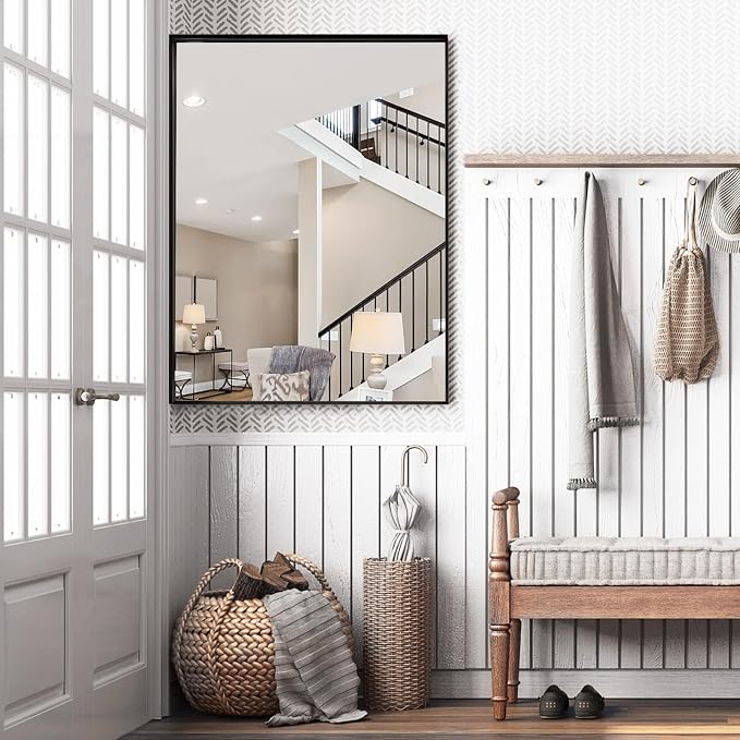 48”x 36” Black Bathroom Mirrors - Image 8