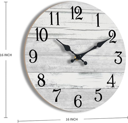 KECYET Wall Clock Battery Operated 16 Inch Large Gray Silent Non Ticking - Image 2