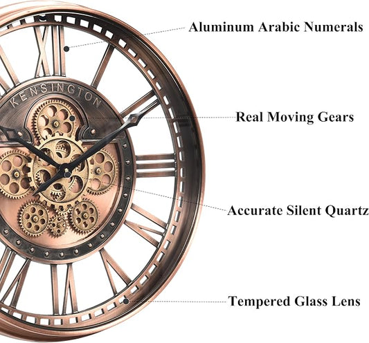 CLXEAST 21 Inch Large Roman Numeral Wall Clock - Image 2