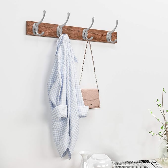IBosins 32 Pack Silver Coat Hooks Wall Mounted - Image 7
