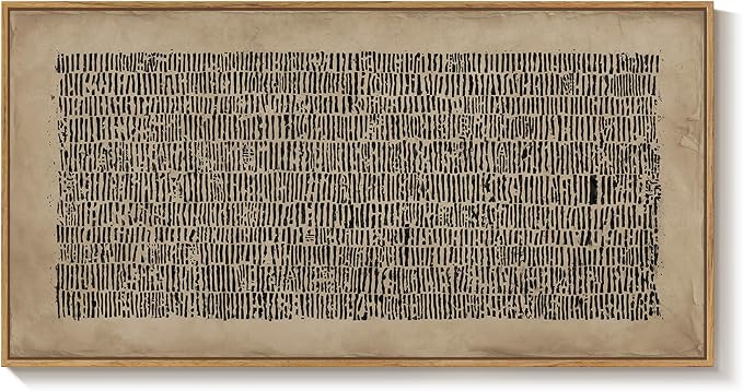 Large Framed Abstract Wall Art for Living Room, Neutral Wabi Sabi Black Brown - Image 9