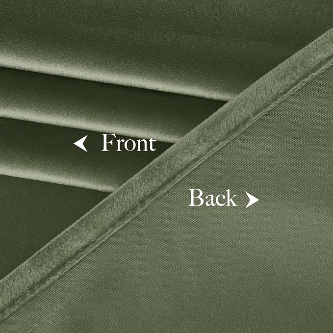 NICETOWN Sage Green Velvet Backdrop Curtains 144 inches Long 2 Panels, Wall - Image 9