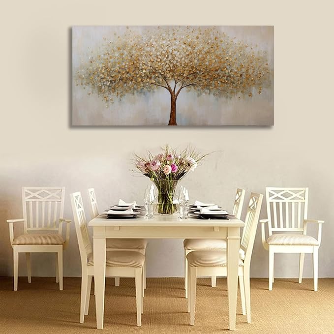 VHMING Wall Art Abstract Gold Tree of Life Modern Artwork Canvas Painting - Image 6
