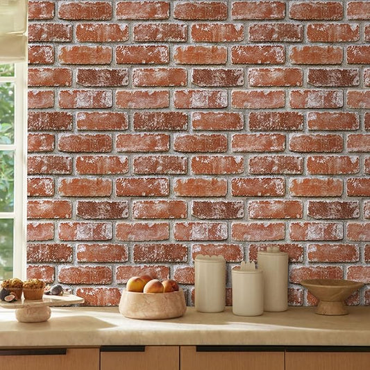 COMSTICKC 3D Faux Brick Wall Panels Peel and Stick, Small Brick Size, Thin PVC - Image 2