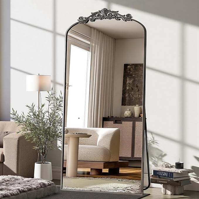 Dewfig Arched Full Length Mirror, Floor Mirror - Image 8